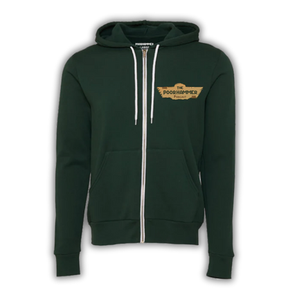 Poorhammer | Main Logo - Zip Up Hoodie